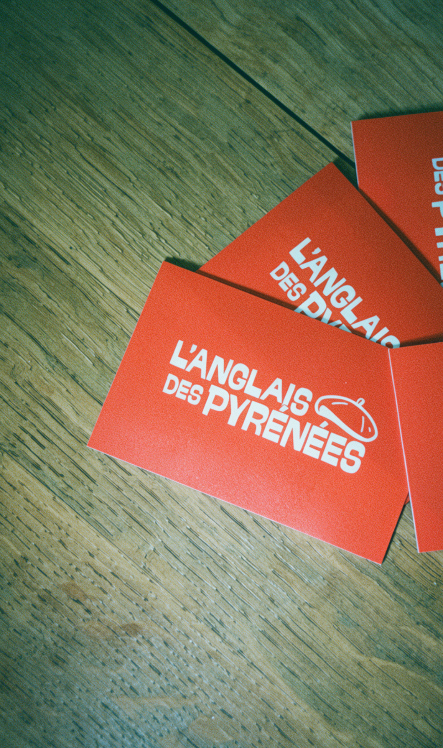 Cartes de visite orange imprimées