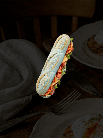Baguette bleue en apesanteur
