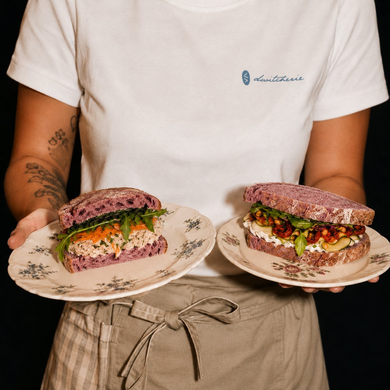 Service, pains au chou violet